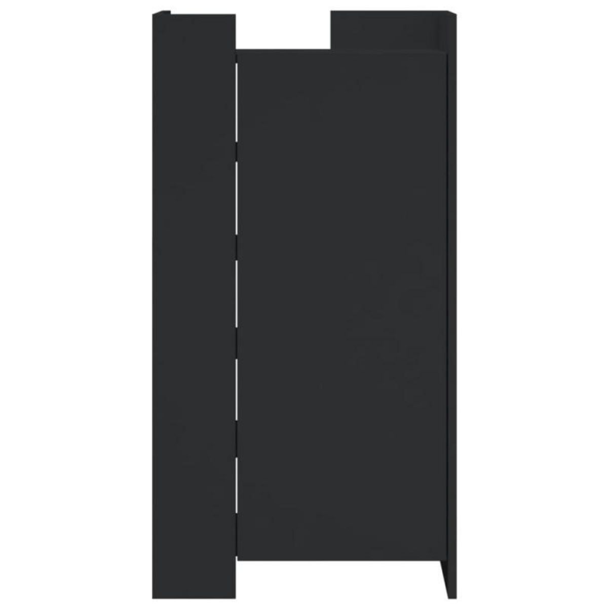 VIDAXL Armoire à chaussures noir 52x37,5x100 cm bois d ingénierie