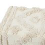 Voir la diapositive 4 : TOILINUX Banc Mirage avec détails motif en polyester et MDF - Beige et Blanc