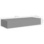 Voir la diapositive 6 : VIDAXL Etageres a tiroirs murales 2 pcs gris 60x23,5x10 cm MDF