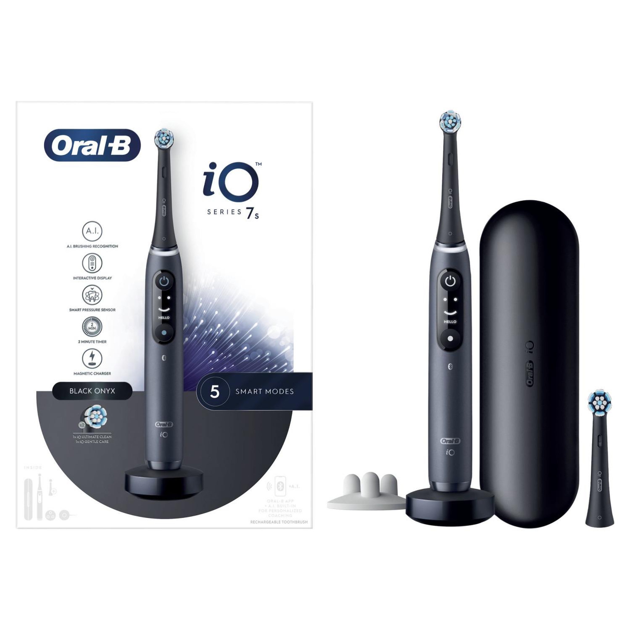 Voir la diapositive 3 : ORAL B Oral-b io 7s adulte brosse à dents oscillante noir