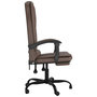 Voir la diapositive 4 : VIDAXL Fauteuil de massage inclinable de bureau Marron Similicuir
