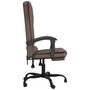 Voir la diapositive 4 : VIDAXL Fauteuil de massage inclinable de bureau Marron Similicuir