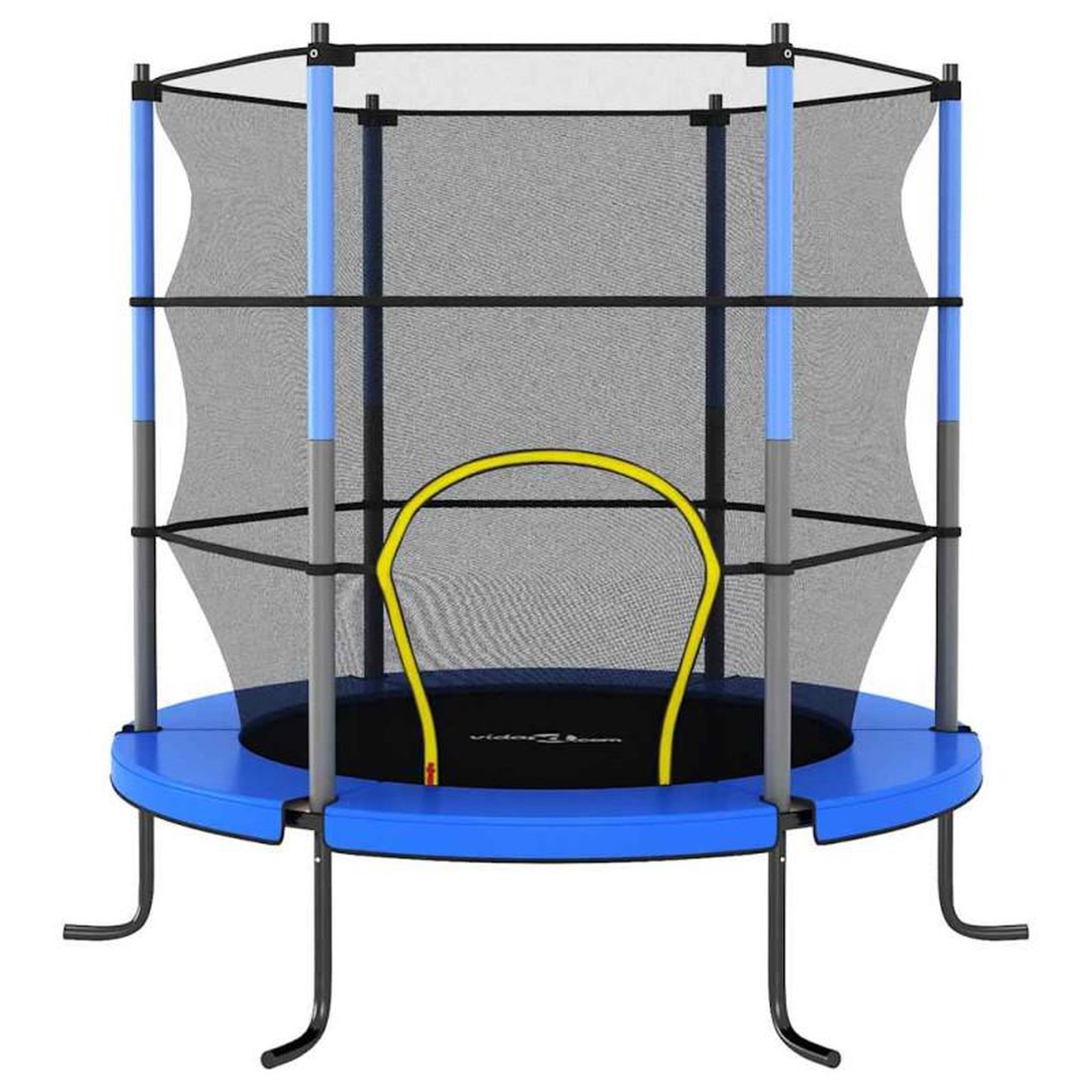 Voir la diapositive 2 : VIDAXL Trampoline avec filet de sécurité Rond 140x160 cm Bleu