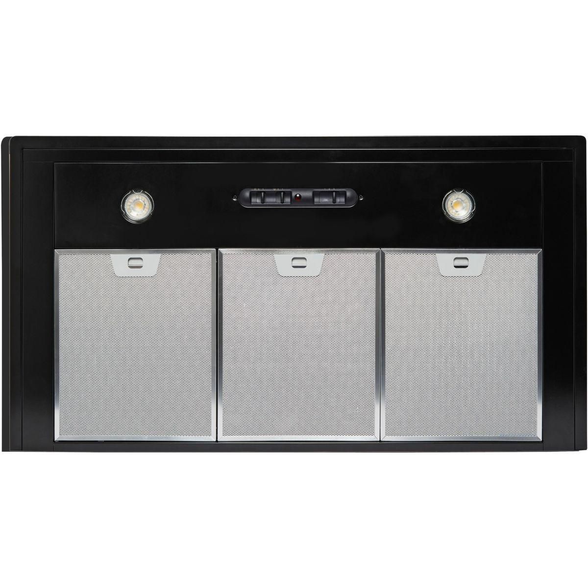 Falcon Hotte décorative murale 90CM NOIR BADGE CHROME