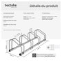 Voir la diapositive 6 : tectake Support à bicyclette en acier inoxydable argent