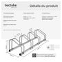 Voir la diapositive 6 : tectake Support à bicyclette en acier inoxydable argent