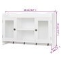 Voir la diapositive 6 : VIDAXL Vitrine murale avec etagere de Livre / DVD / Verre en MDF Blanc
