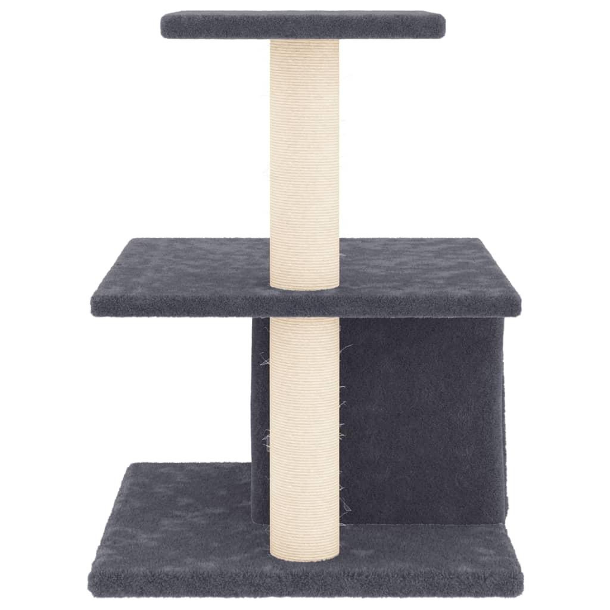 Voir la diapositive 4 : VIDAXL Arbre a chat avec griffoirs en sisal gris fonce 48 cm