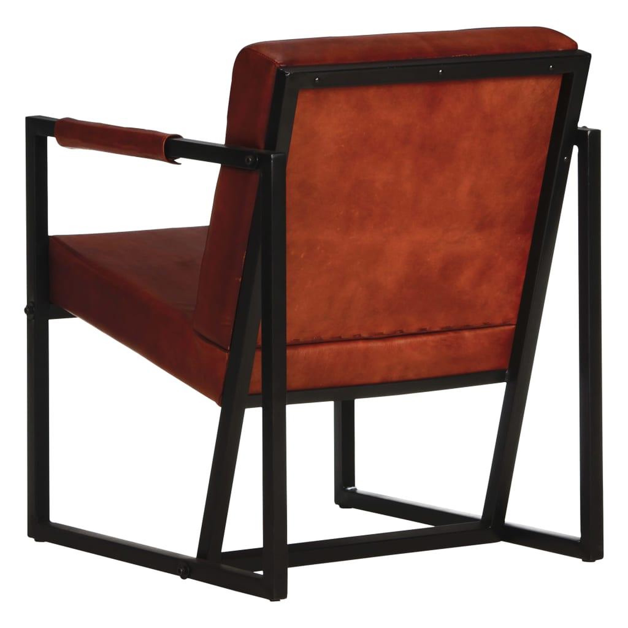 Voir la diapositive 4 : VIDAXL Fauteuil Marron Cuir veritable