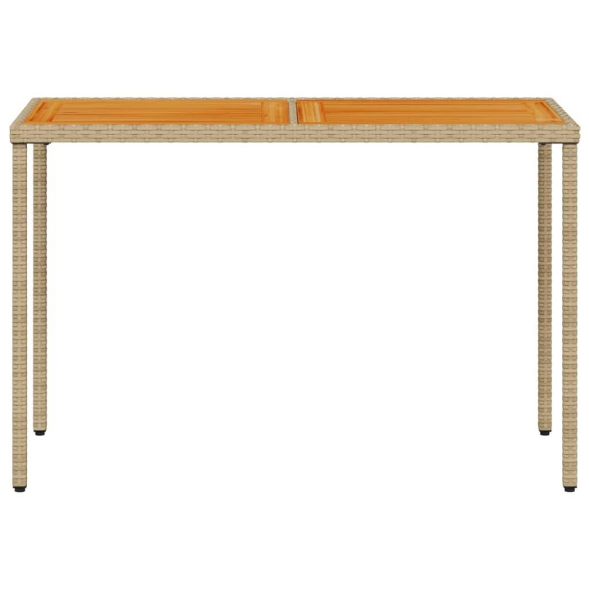 VIDAXL Table de jardin avec dessus en bois d'acacia beige 115x54x74 cm