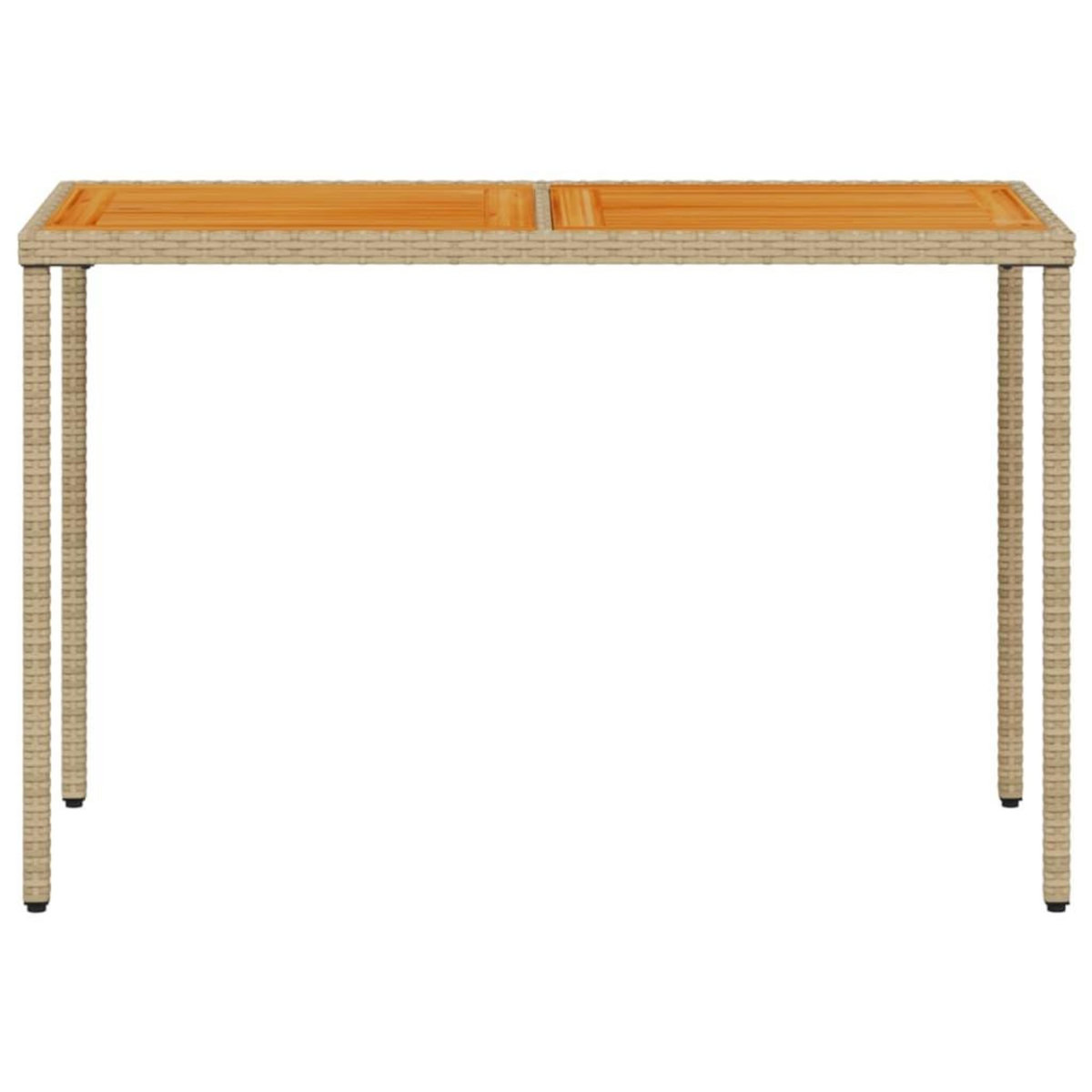 VIDAXL Table de jardin avec dessus en bois d'acacia beige 115x54x74 cm