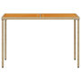 Voir la diapositive 4 : VIDAXL Table de jardin avec dessus en bois d'acacia beige 115x54x74 cm
