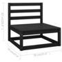 Voir la diapositive 6 : VIDAXL Salon de jardin 4 pcs noir bois de pin massif