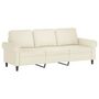 Voir la diapositive 5 : VIDAXL Ensemble de canapes 3 pcs avec coussins Creme Velours