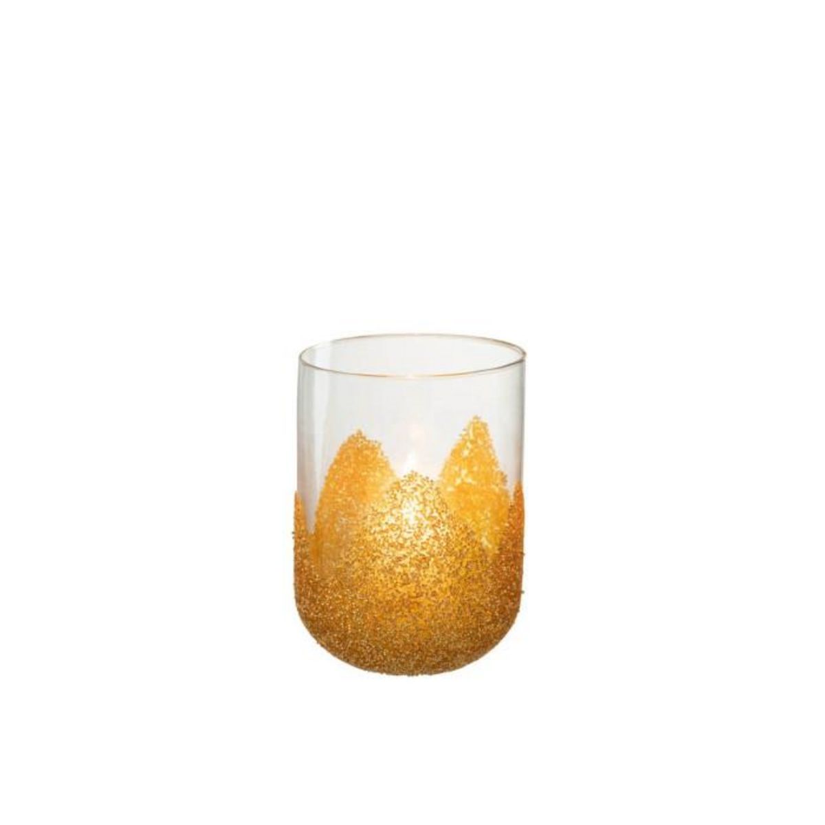 Paris Prix Photophore Déco en Verre  Strass  18cm Or