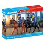 PLAYMOBIL 71877  2 policiers cavaliers avec leurs chevaux