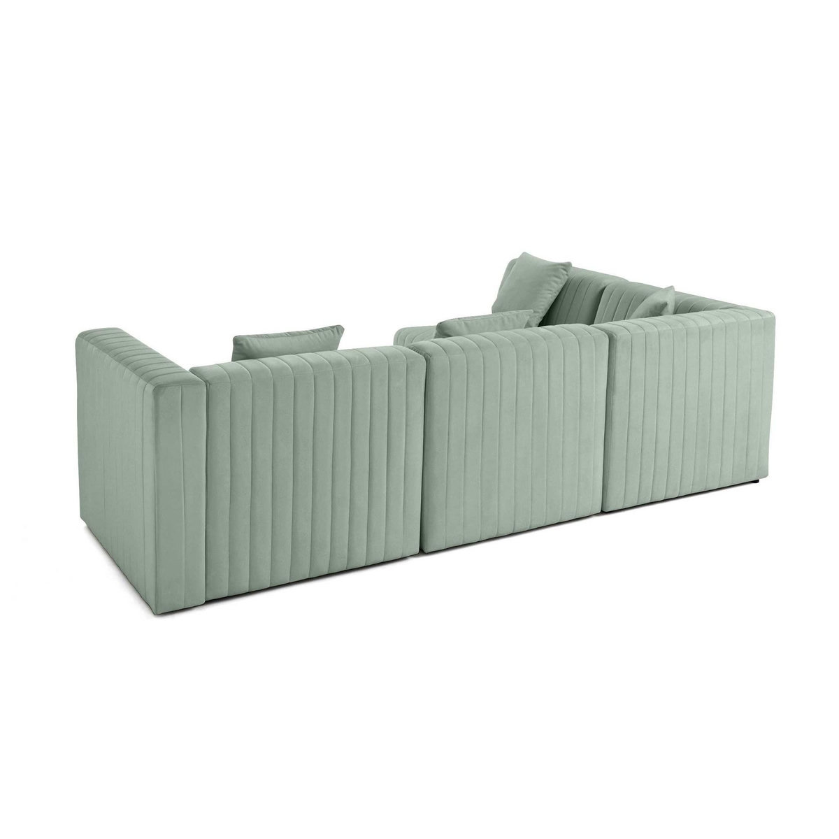 LISA DESIGN Nova - canapé modulable d'angle gauche - 5 places - en velours