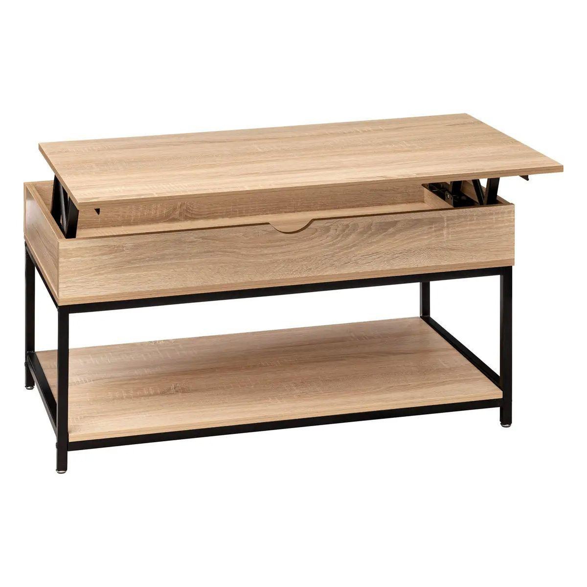 Voir la diapositive 2 : FIVE Table basse relevable  aliaj  95cm naturel