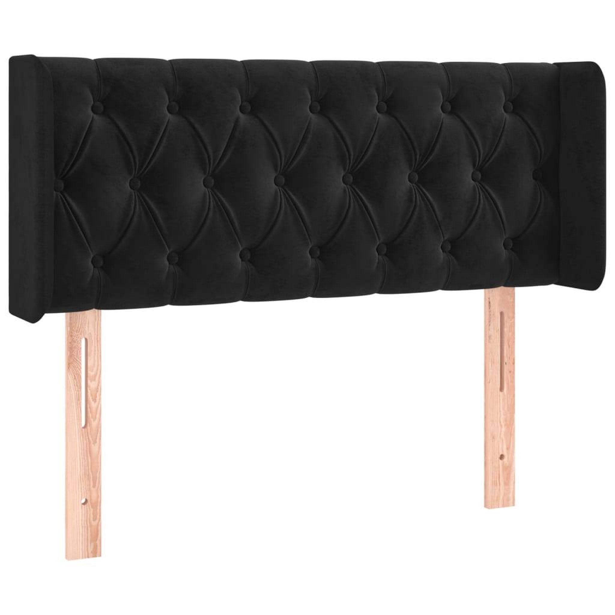 Voir la diapositive 2 : VIDAXL Tete de lit avec oreilles Noir 103x16x78/88 cm Velours