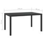 Voir la diapositive 5 : VIDAXL Table de jardin noir 150 x 90 x 74 cm Aluminium et WPC