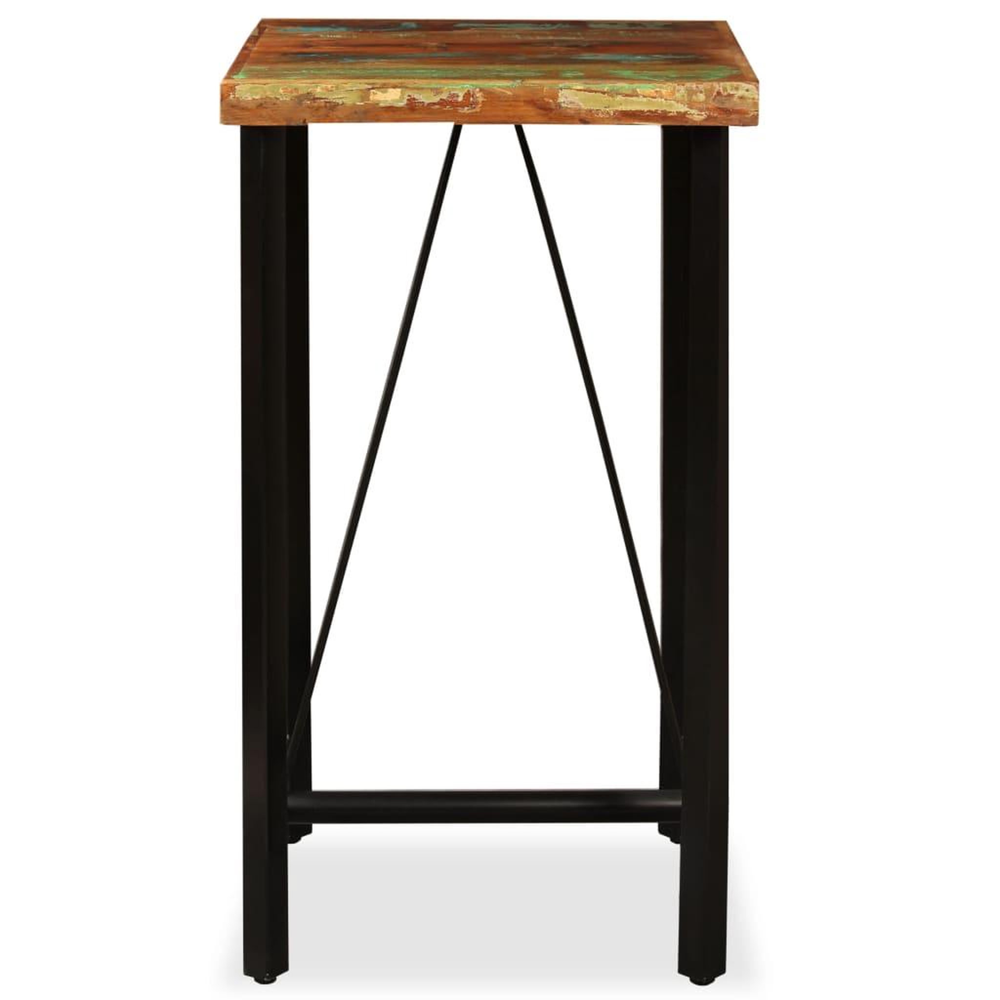 Voir la diapositive 2 : VIDAXL Table de bar Bois de recuperation massif 60x60x107 cm
