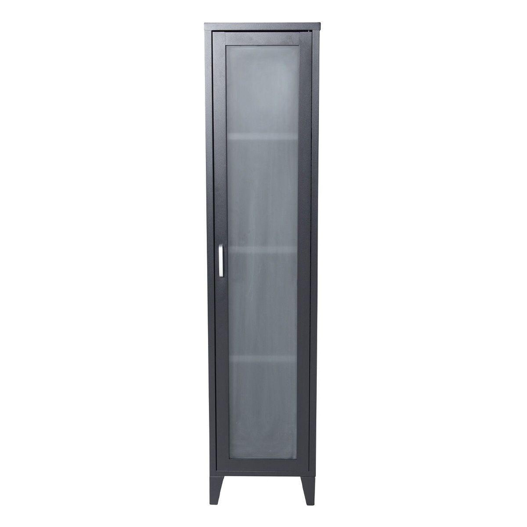 Paris Prix Vitrine avec porte givrée  acero  150cm noir