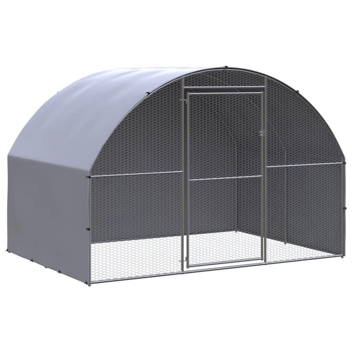 VIDAXL Poulailler d'exterieur 3x2x2 m Acier galvanise