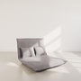 Voir la diapositive 2 : BEST MOBILIER Candice - banquette 2 places convertible clic-clac en velours côtelé