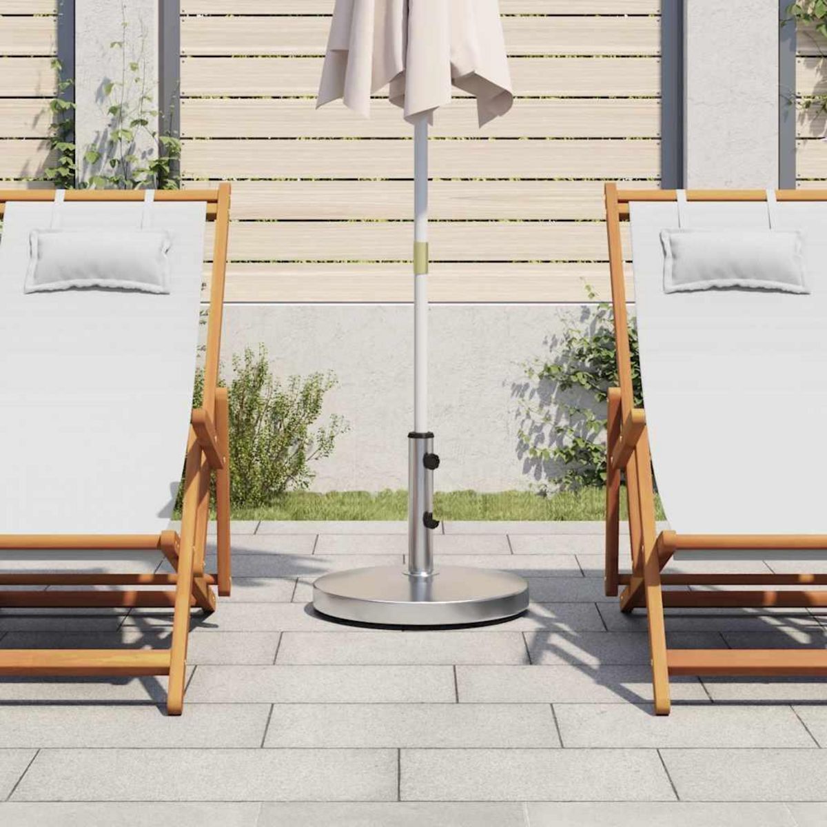 VIDAXL Base de parasol pour mats Ø32/38/48 mm 25 kg rond