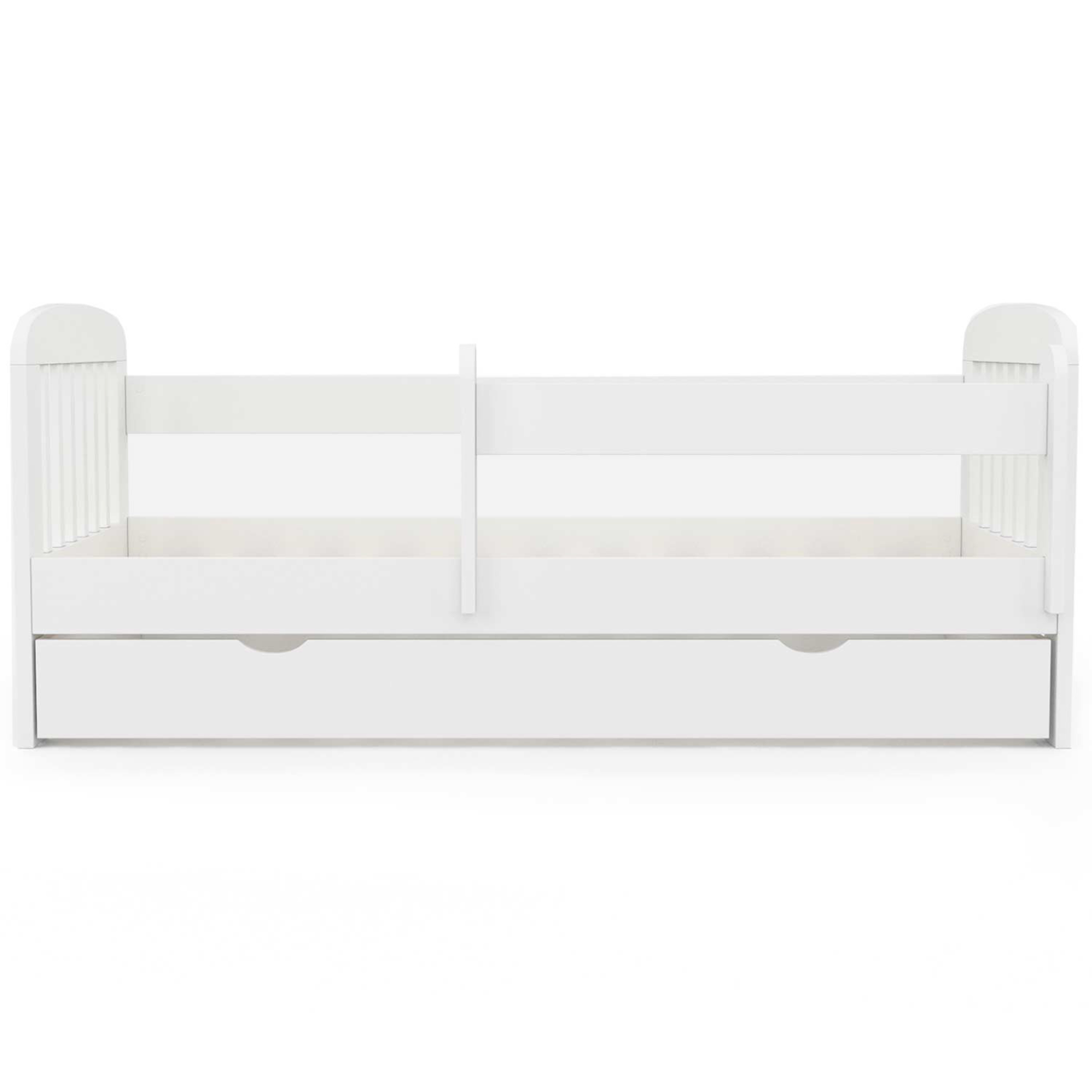 Voir la diapositive 4 : ID MARKET Lit enfant 80 x 160 cm lilia 1 tiroir de rangement avec sommier et barrières