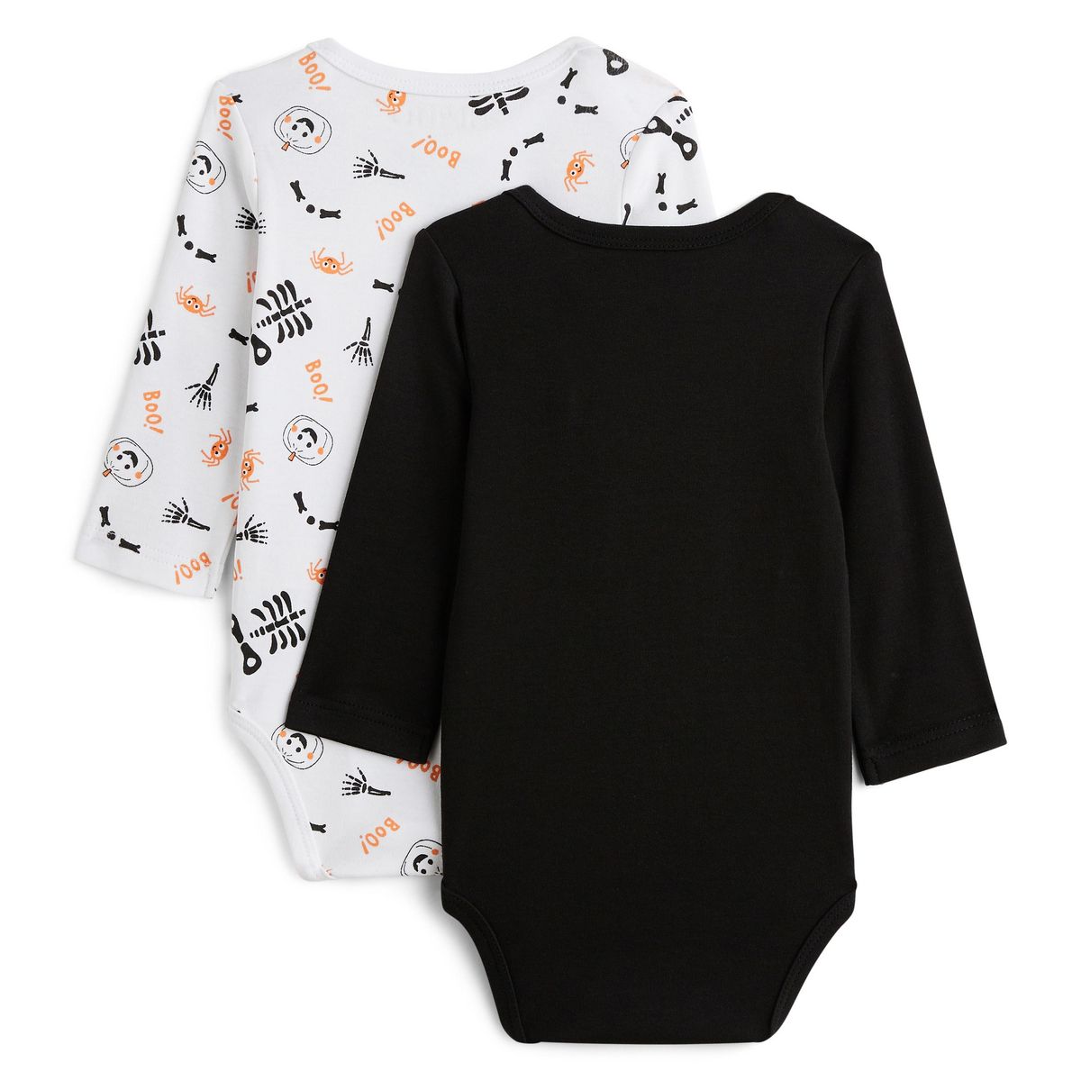 IN EXTENSO Lot de 2 bodies manches longues squelettes halloween bébé