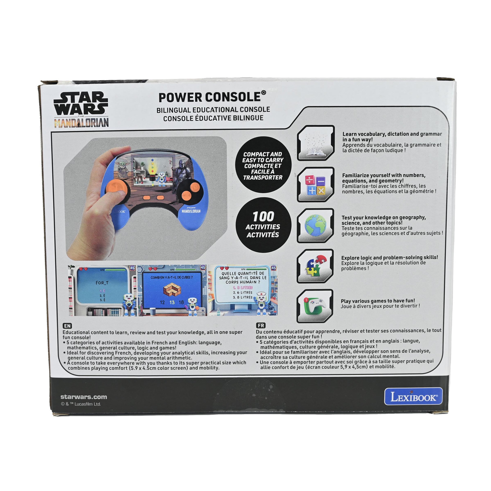 Voir la diapositive 4 : Lexibook Console de jeux Bilingue Star Wars (FR/EN)