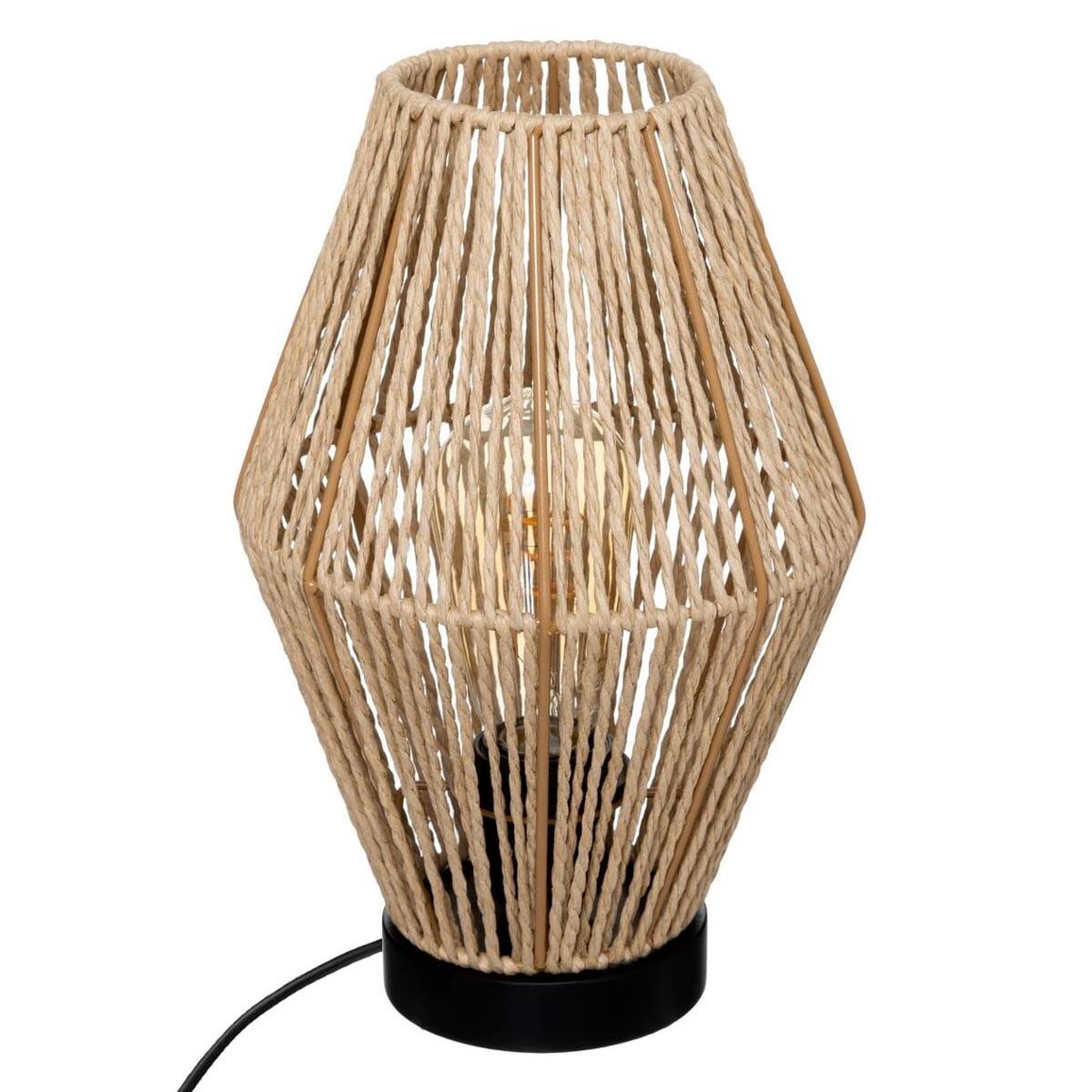 ATMOSPHERA Lampe à poser corde  aissa  32cm naturel & noir