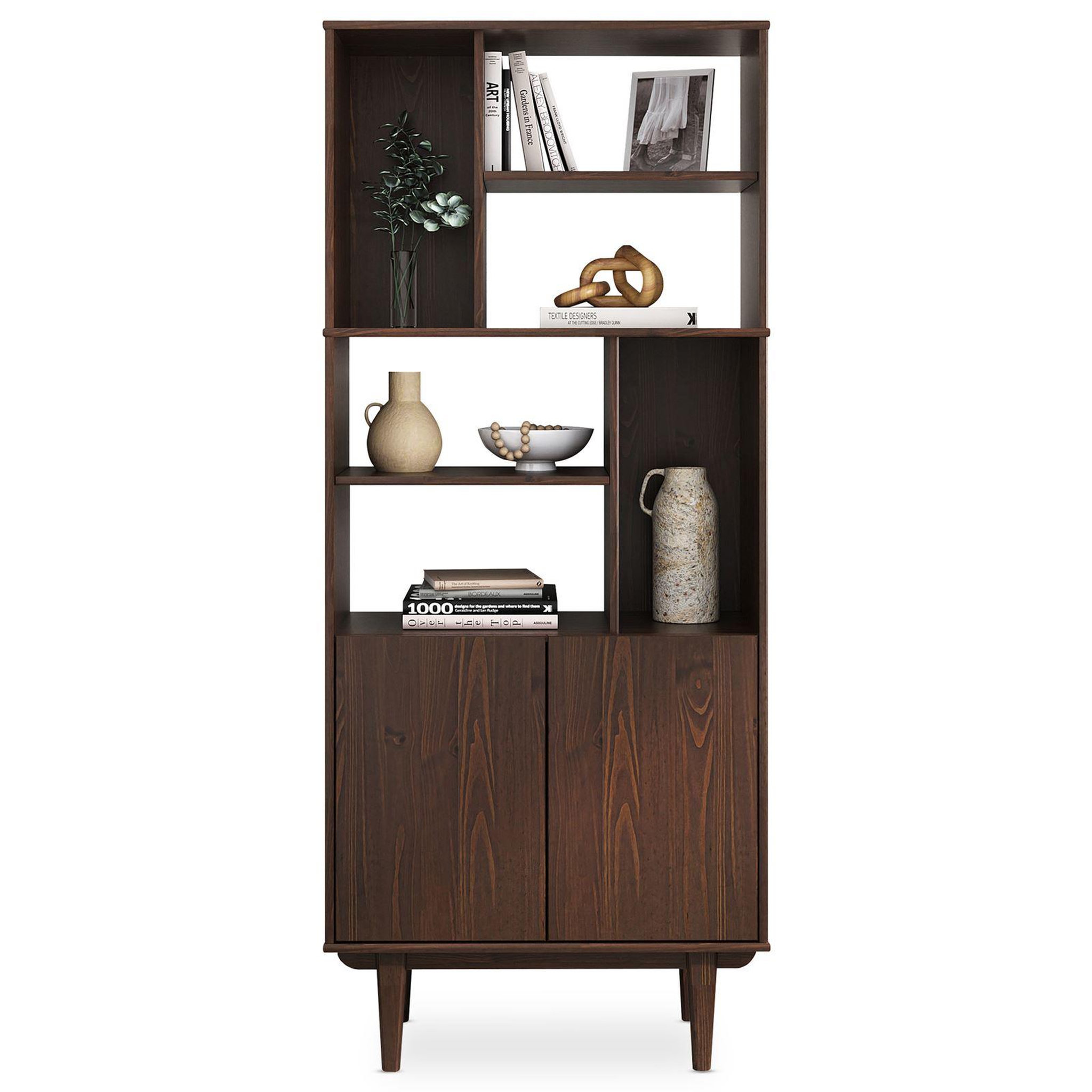 Voir la diapositive 1 : IDIMEX Buffet haut SIMONA H 188 cm en bois massif