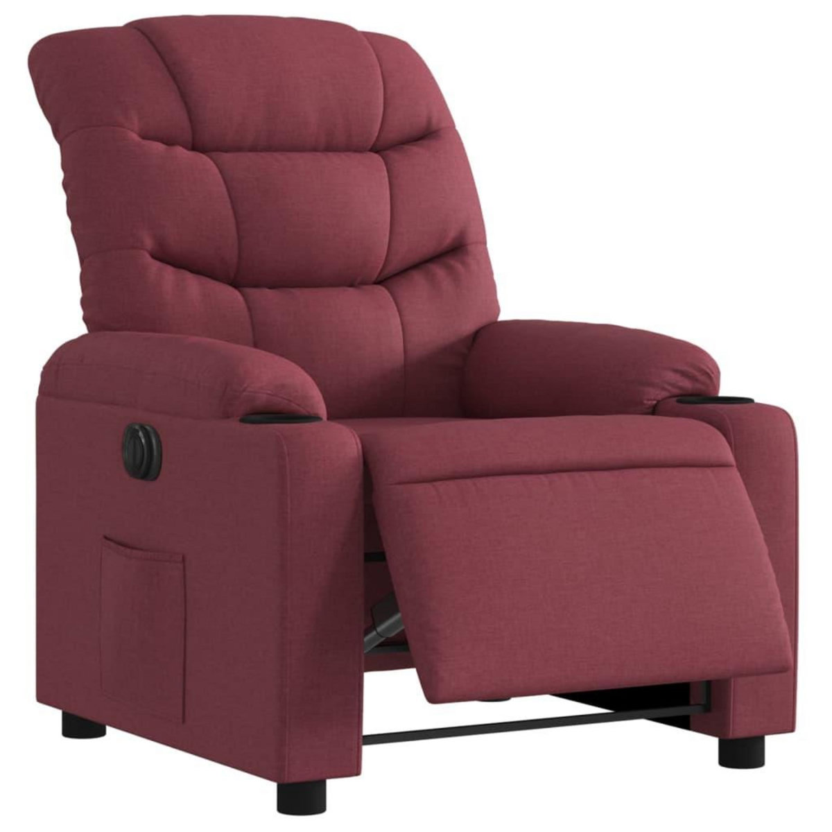 VIDAXL Fauteuil inclinable electrique Rouge bordeaux Tissu