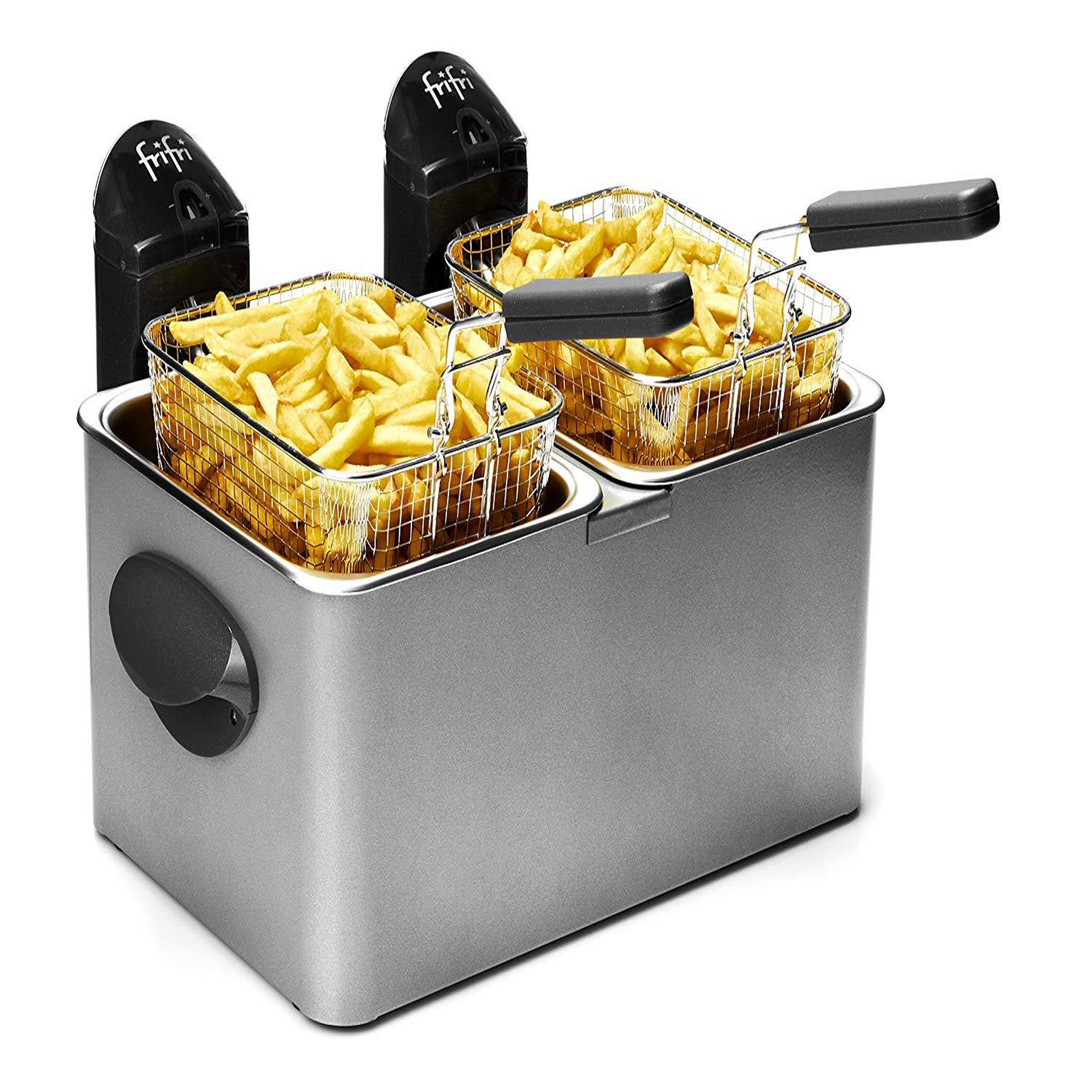 Voir la diapositive 2 : FRIFRI Friteuse double et mixte 2x3.5l inox - f1968