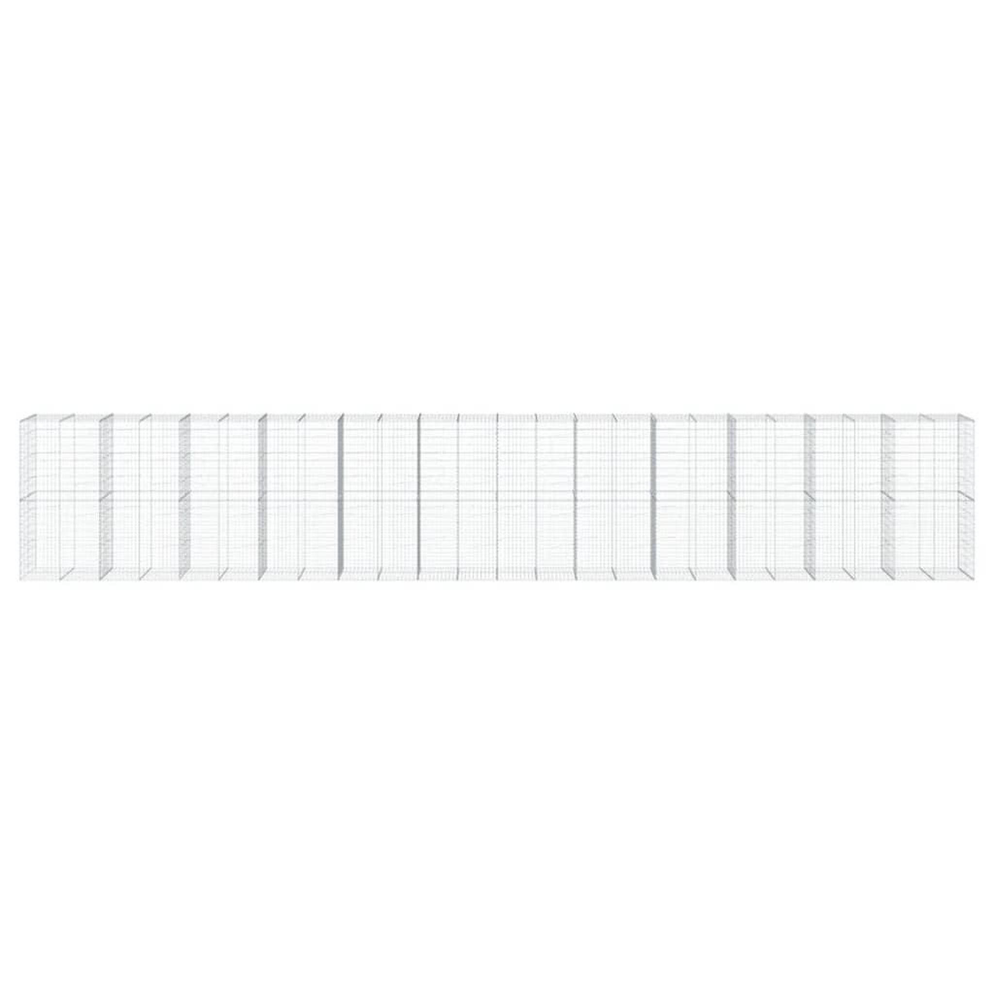 Voir la diapositive 3 : VIDAXL Panier gabion avec couvercle 1200x100x200 cm fer galvanise