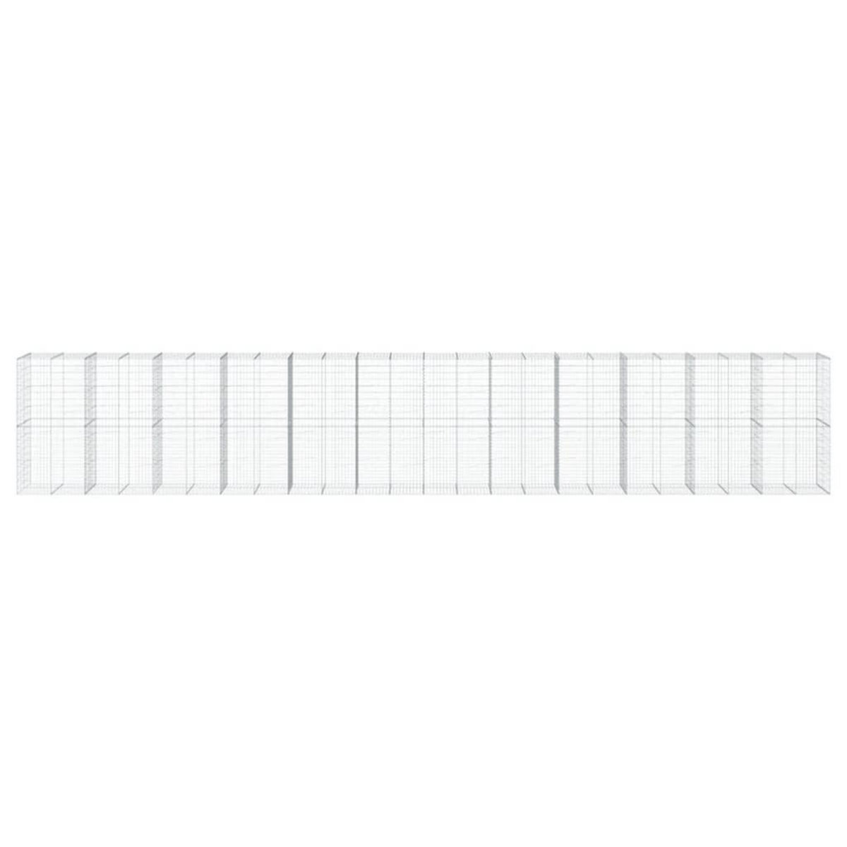 VIDAXL Panier gabion avec couvercle 1200x100x200 cm fer galvanise