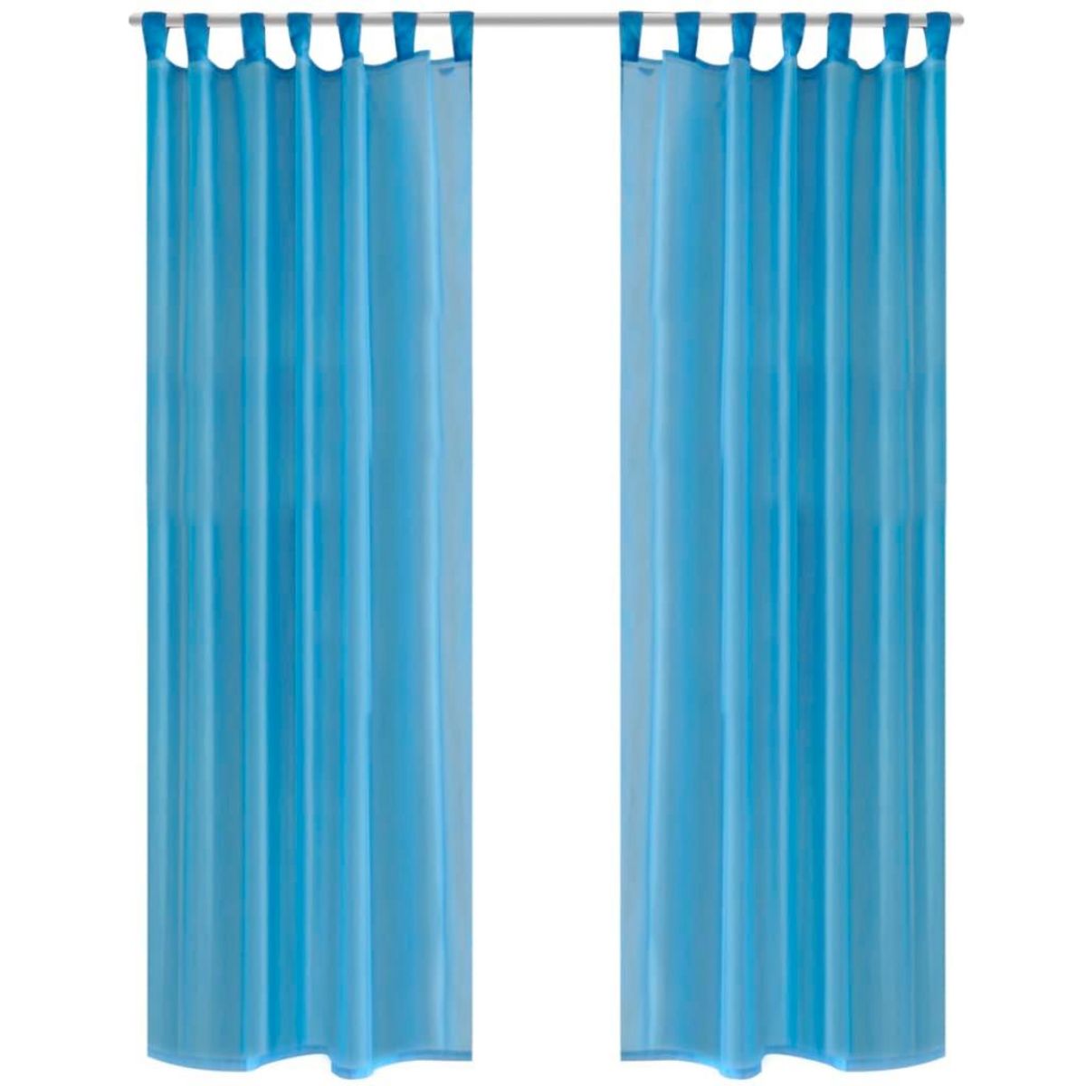 VIDAXL Rideau fin Turquoise 140x245 cm 2 pcs
