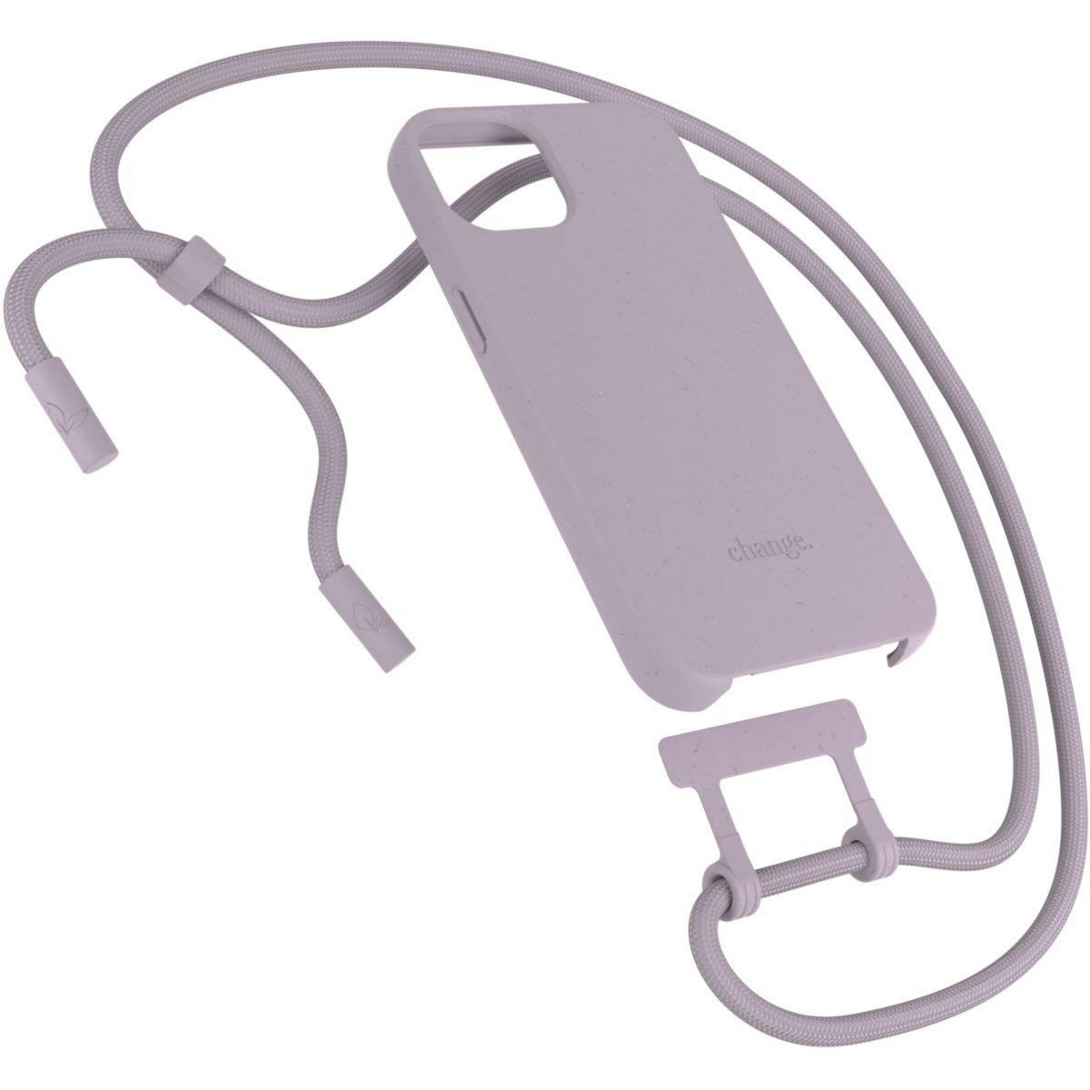 WOODCESSORIES Coque avec cordon iPhone 14 Plus Tour de cou lila