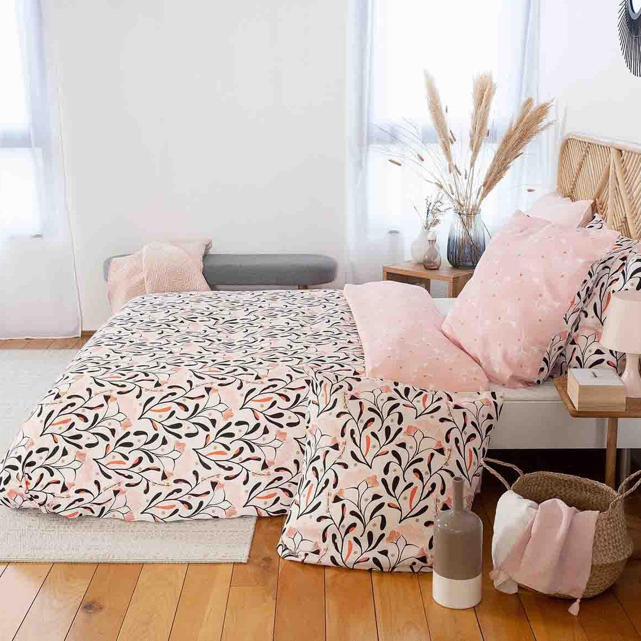 Voir la diapositive 5 : Home collection Parure housse de couette 100% satin de coton bio 78fils joy