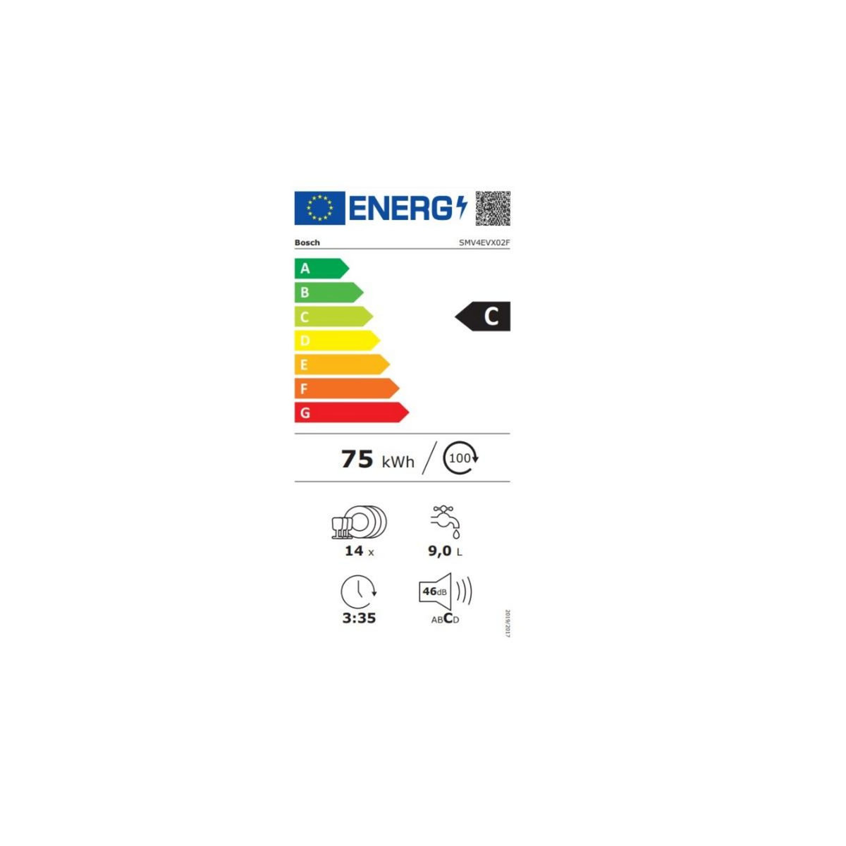 BOSCH Lave-vaisselle 60cm 14 couverts 46db tout intégrable - SMV4EVX02F