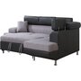 Voir la diapositive 3 : Habitat et Jardin Canapé d'angle convertible  Sophia luxe  - 265 x 190.5 x 80/91 cm - Noir / Gris - 5 places - Angle droit