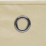 Voir la diapositive 5 : VIDAXL Boîtes de rangement a couvercles 4 pcs Creme 32x32x32 cm Tissu