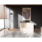 LISA DESIGN Alya - module d'angle en simili. Coloris disponibles : Orange, Noir, Marron, Beige