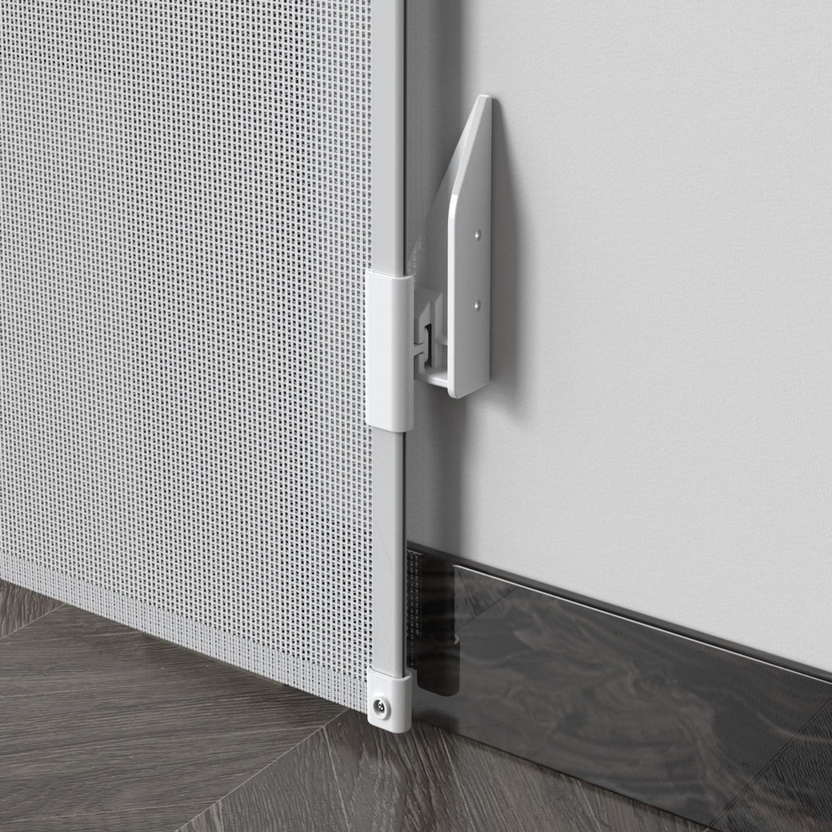 WEBABY Barrière de sécurité bébé sur enrouleur KLIP - Blanc 130 cm - dès 24 mois