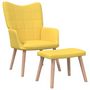 Voir la diapositive 2 : VIDAXL Chaise de relaxation avec tabouret Jaune moutarde Tissu