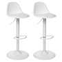 Voir la diapositive 1 :  Lot de 2 Chaises de Bar Design  Aiko  103cm Blanc