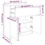 Voir la diapositive 6 : VIDAXL Buffet Chene sonoma 60x30x70 cm Bois d'ingenierie