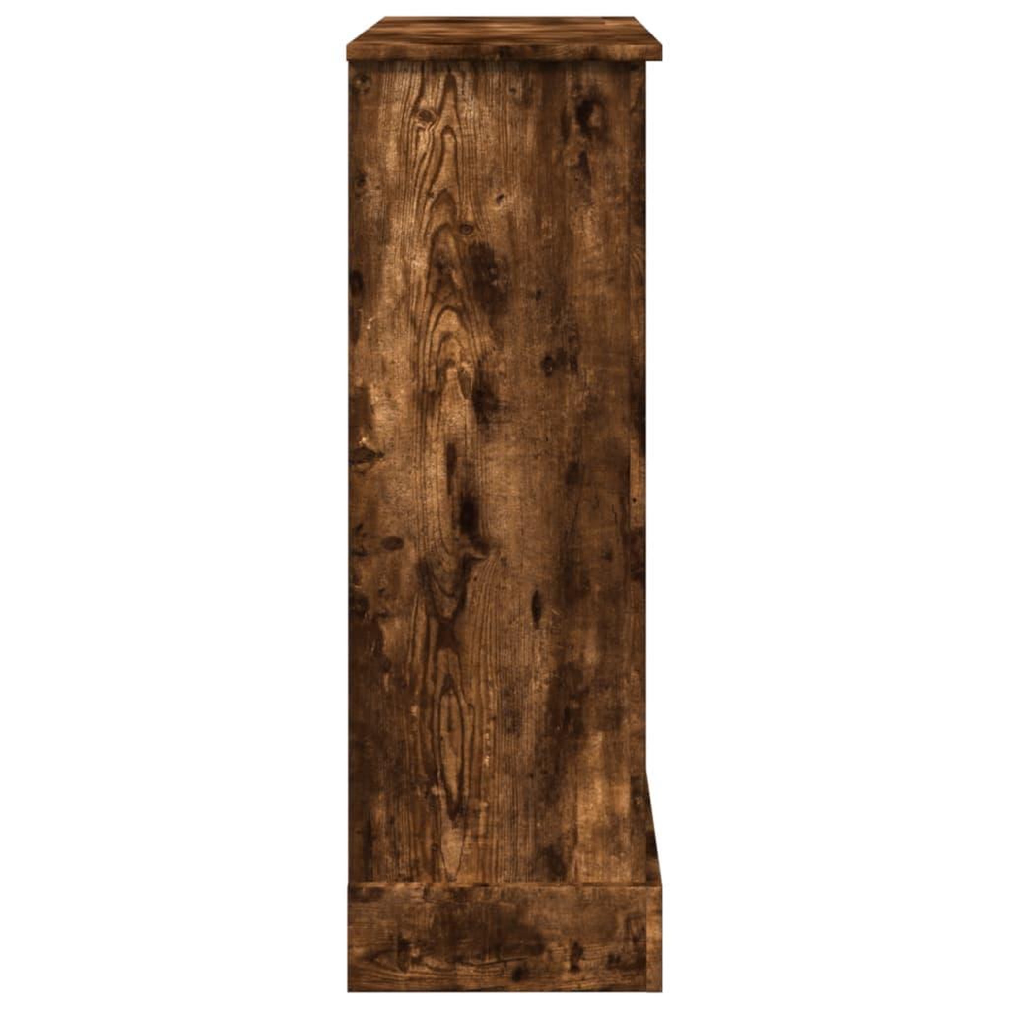 Voir la diapositive 5 : VIDAXL Cadre de cheminee chene fume 90x30x90 cm bois d'ingenierie